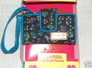 Y2K Betsey Johnson Betseyville BB100281 Bling Bling Blue Cell Phone Case - Picture 1 of 3