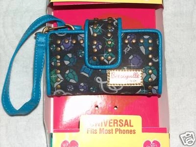 Y2K Betsey Johnson Betseyville BB100281 Bling Bling Blue Cell Phone Case - Image 1 of 3