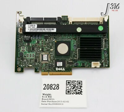 20828 DELL PCB, RAID CONTROLLER CARD, CN-0FY387-13740-7CL-0195, UCP-51 PWB U7511 - Image 1 of 4