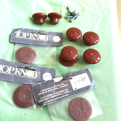 6-NOS Vintage Soda Shop Diner Ice Cream Cabinet Knobs Pulls 1950’s Era Art Deco - Image 1 of 4