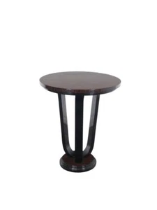 Beistelltisch Tisch Telefontisch Art Déco Palisander Hochglanz D: 60 cm -11272- - Bild 1 von 4