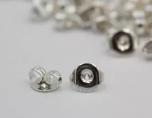 1 X Wing, Earring Backs, Ohrflügel, Spare Part, for Studs, 0 1/4in, Silver 9 - Picture 1 of 4