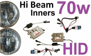 1pr 5 3/4" 143mm H1 High Beam Inner Headlights Lights with JTX 70W HID Kit - Picture 1 of 11