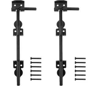 2 Pack 12/ 18/ 24 Inch Gate Drop Rod Gate Latch For Wood Metal Gate Door Stopper - Picture 1 of 29