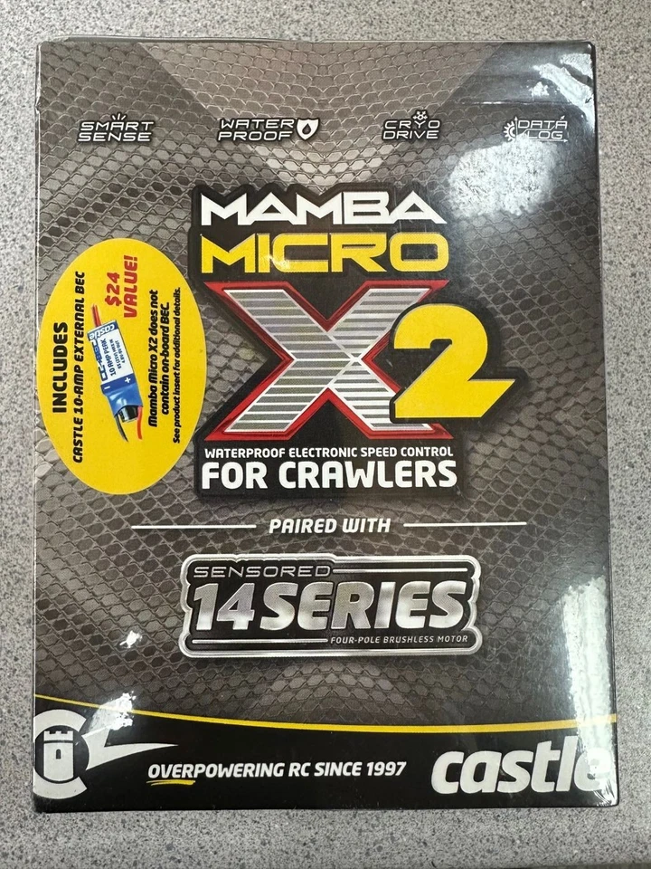 Castle Creations Mamba Micro X2 Crawler WP Sensored Combo w/2280Kv 010-0171-02 - Image 1 of 4