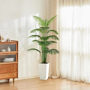 Große künstliche Areca-Palme 130/150cm grüne natürliche Kunstbaum Kunstpflanzen - Bild 1 von 13