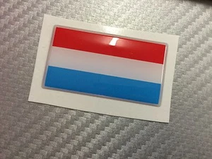 Adesivo Bandiera 3D Resinata LUSSEMBURGO 45 x 25 mm. - Foto 1 di 1