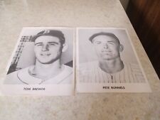 1960 Jay Publishing 5x7 pictures of Pete Runnels and Tom Brewer (Boston Red Sox)