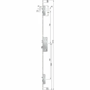 KFV Türverschluss Mehrfachverriegelung AS 2300 45/92/10 16mm Stulp B001 5486870 - Bild 1 von 4