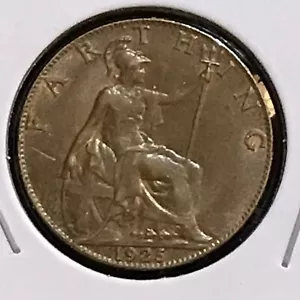 Great Britain Farthing KM 808.2 Gem Brn Unc 1925 - Picture 1 of 2