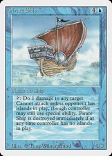 1X Pirate Ship - Revised Edition - Damaged MTG CARD