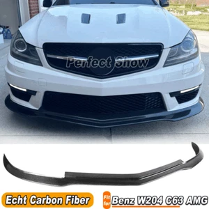 Espada alerón labio delantero de carbono para Mercedes W204 C63 AMG 2012-2014 - Imagen 1 de 14