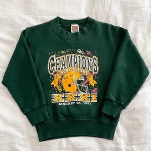 Vintage 90’s Green Bay Packers 1997 Super Bowl youth crewneck sweatshirt 10/12 - Picture 1 of 7