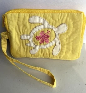 Turtle And Flower Quilted coin purse Small - Picture 1 of 5