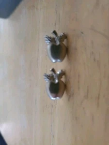 Sterling Silver Earrings Apple Teacher Post 925 J1 - Picture 1 of 4