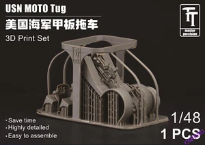 Master Percision 1/48 Scale USN MOTO Tug US Navy Deck Trailer 3D Print Set - Picture 1 of 4