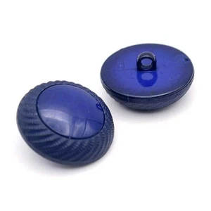 NAVY BLUE DOMED SHANK BUTTONS 15mm 18mm and 23mm - Picture 1 of 2