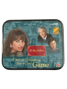 RARE VTG All My Children Fact Or Fantasy Question Card Game In Tin Box 1998 - Picture 1 of 2