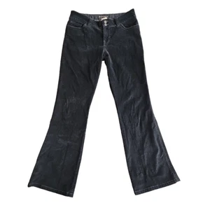 Sonoma Corduroy Pants Women's 10 Average (34x32) Black Boot Cut Brown Flap Pkt - Picture 1 of 21