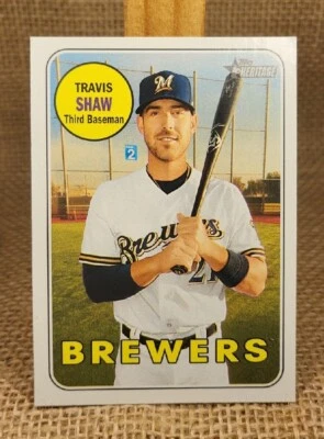 2018 Topps Heritage Travis Shaw Baseball Card #204 Twins FREE S&H A6 - Image 1 of 2