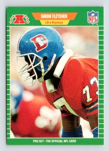 Tarjeta Pro Set 1989, #101 Simon Fletcher, Anillo de Fama de los Denver Broncos - Imagen 1 de 3