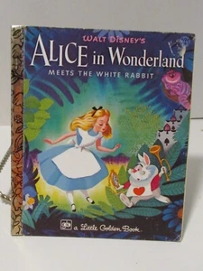 Goldenes Buch Alice im Wunderland trifft das weiße Kaninchen 1980 - Bild 1 von 3
