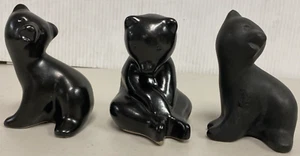 Vintage Taubenschmiede Keramik Tennessee 3x Schwarzbär Figuren Doug Ferguson signiert - Bild 1 von 17