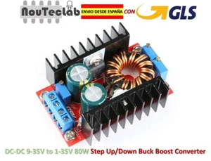 DC-DC 9-35V to 1-35V 80W Step Up Down Buck Boost Converter Power Supply Module - Imagen 1 de 8