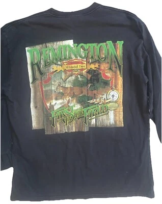 Camisa de Colección Remington Caza Primero en el Campo Manga Larga Negra Para Hombre Mediana Foto 1 de 4