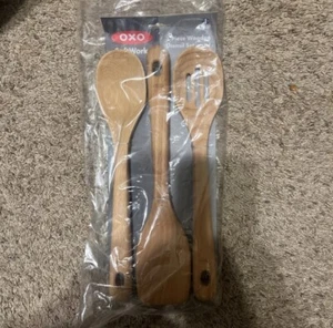 Juego de cucharas de madera para cocina OXO 3 piezas - mango grande y cómodo - Imagen 1 de 3