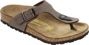 CLEARANCE Birkenstock Birko-Flor Gizeh Mocca BNIB Kids Sizing 846133 - Picture 1 of 3