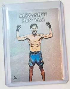 Alexander Pantoja Platinum Plated Artist Signed "UFC Champion" Trading Card 1/1 - Picture 1 of 2