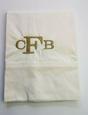 RALPH LAUREN RL 464 SOLID PERCALE CREAM TWO KING PILLOWCASES =CFB =NWOT  - Image 1 of 4