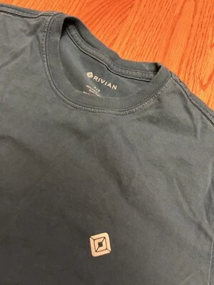 RIVIAN Employee Electric Truck logo T-SHIRT Pickup SUV Teal Small Genuine Merch - Image 1 of 4