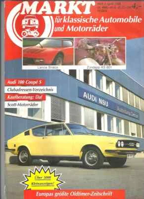 Markt für klassische Automobile und Motorräder Heft 4 April 1988 gut erhalten - Bild 1 von 3