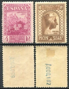 Spain 4 & 10 ptas 1931 / Very well centered Montserrat */MH - Picture 1 of 1