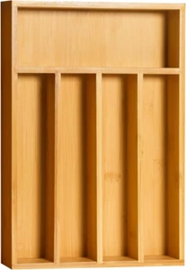 Utopia Kitchen Silverware Organizer, Bamboo Utensil Drawer Organizer for Cutlery - Picture 1 of 12