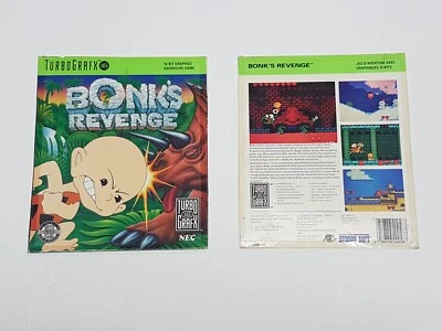 Bonk's Revenge Authentic Original TurboGrafx-16 Box Rental Cut DAMAGED - Image 1 of 2