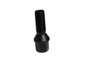 BLACK EXTENDED WHEEL BOLTS STUDS - 48mm bolt 14x1.25 CONICAL for BMW + Mini - Picture 1 of 1