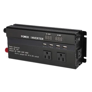 4000W 12V na 110V Konwerter mocy i wyświetlacz LCD Port USB - Zdjęcie 1 z 7