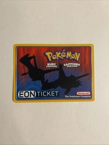 Pokemon Eon Ticket Promo e-Reader E Card Ruby & Sapphire NM - Picture 1 of 10