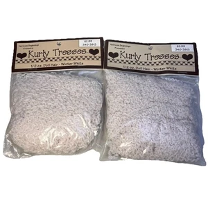 Doll Hair Winter White Heirloom Beginnings Kurly Tresses Craft .5 OZ Vintage Lot - Bild 1 von 5