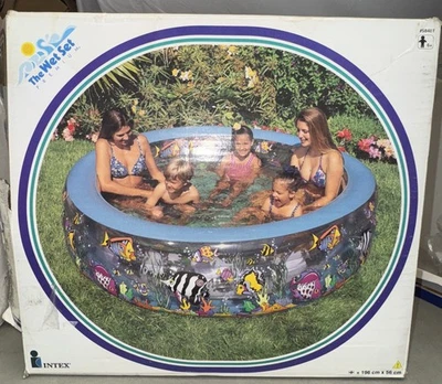 Vintage Intex The Wet Set Premium Ring Aquarium Inflatable Pool 77”x22” Open Box - Image 1 of 4