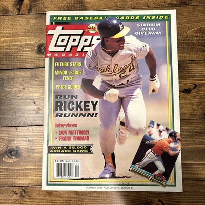 Topps Magazine Summer 1991 Edition 7 Intact w/ Rickey Henderson Poster & 4 Cards - Image 1 of 4