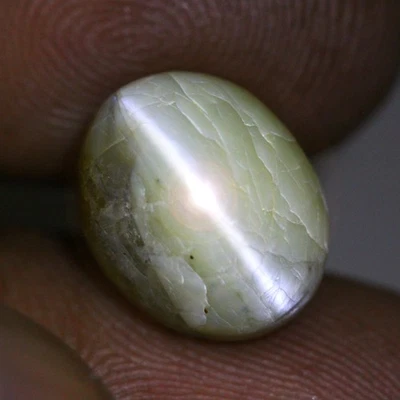 8,82 quilates_piedras preciosas sueltas_crioberilo 100 % natural sin calentar ojo de gato_India Foto 1 de 3