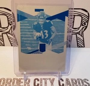 Justice Hill 2019 Panini Donruss Elite 🔥 RC Printing Plate 1/1 🔥 Turn Century - Picture 1 of 2