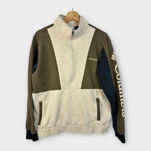 Columbia Hombres Talla Mediana Lodge Colorblock Media Cremallera Pullover Sudadera 1956311 - Imagen 1 de 8