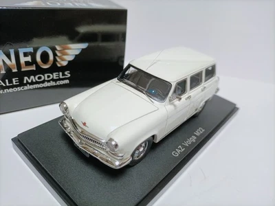 Neo 1:43 Soviet GAZ M22 Volga Wagon 1960 white Volga wagon car model  - Image 1 of 4