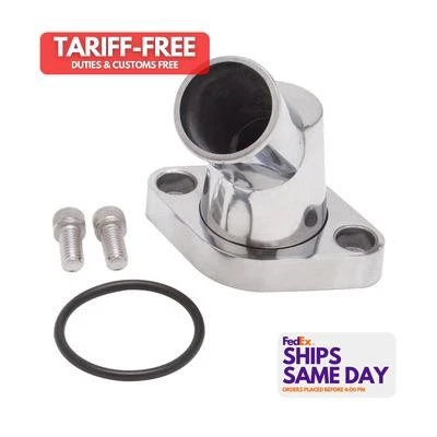 Edelbrock EDE4817 45 Degree Aluminum Water Neck fits GM V6 Performance Parts - Image 1 of 4