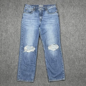 Levis Low Pro Straight Leg Jeans Gr. 31 Medium Wash Denim Distressed 0741 - Bild 1 von 12